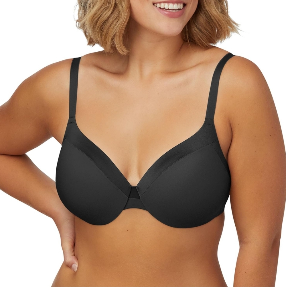 Maidenform Women's Comfort Underwire Bra, Full Coverage Convertible Black, 34D